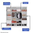 Guarda-roupa Casal Premium 8 Portas Branco