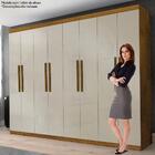 Guarda-roupa Casal Premium 8 Portas Rovere Rústico/off White