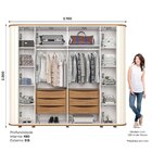 Guarda-roupa Casal Premium Cantos Arredondados Com Ripado 6 P