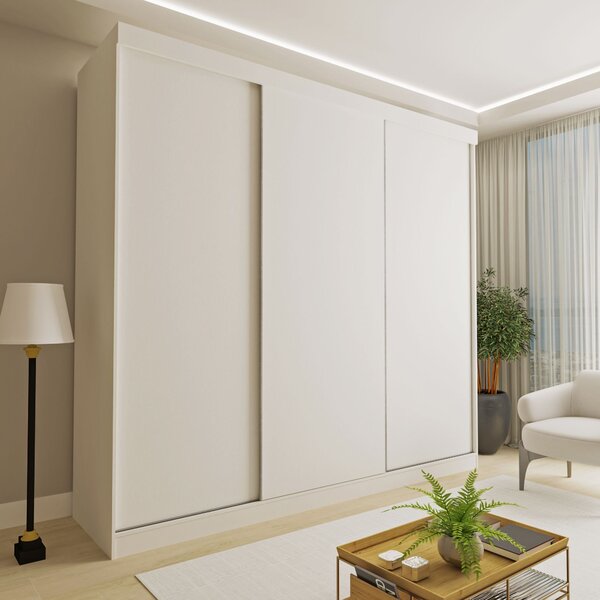 Guarda Roupa Casal Premium Cronos 205,9cm 3 Portas 4 Gavetas