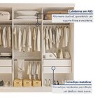 Guarda Roupa Casal Premium Cronos 205,9cm 3 Portas 4 Gavetas