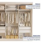Guarda Roupa Casal Premium Cronos 205,9cm 3 Portas 4 Gavetas