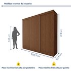 Guarda Roupa Casal Premium Cronos 205,9cm 3 Portas 4 Gavetas