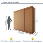 Guarda Roupa Casal Premium Cronos 205,9cm 3 Portas 4 Gavetas