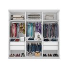 Guarda Roupa Casal Premium Elle 205,9cm Com Espelho 3 Portas