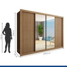 Guarda Roupa Casal Premium Firenze 279,3cm Com Espelho 2 Port