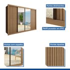 Guarda Roupa Casal Premium Firenze 279,3cm Com Espelho 2 Port