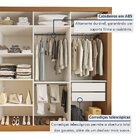 Guarda Roupa Casal Premium Firenze 279,3cm Com Espelho 4 Port