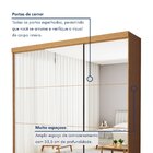 Guarda Roupa Casal Premium Isabela 205,9cm Com Espelho 3 Port
