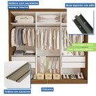 Guarda Roupa Casal Premium Itália 205,9cm 3 Portas 4 Gavetas