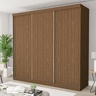 Guarda Roupa Casal Premium Itália 205,9cm 3 Portas 4 Gavetas