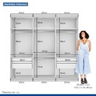 Guarda Roupa Casal Premium Itália 205,9cm 3 Portas 4 Gavetas