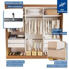 Guarda Roupa Casal Premium Itália 205,9cm 3 Portas 4 Gavetas