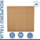 Guarda Roupa Casal Premium Itália 205,9cm 3 Portas 4 Gavetas