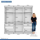 Guarda Roupa Casal Premium Lily 205,9cm 3 Portas 4 Gavetas Es