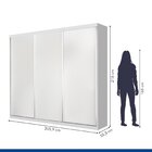 Guarda Roupa Casal Premium Lily 205,9cm 3 Portas 4 Gavetas Es
