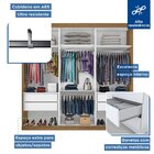 Guarda Roupa Casal Premium Lily 205,9cm 3 Portas 4 Gavetas Es