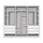 Guarda Roupa Casal Premium Liv 242cm Com Espelho 3 Portas 6 G