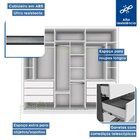 Guarda Roupa Casal Premium Liv 242cm Com Espelho 3 Portas 6 G