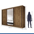 Guarda Roupa Casal Premium Liv 242cm Com Espelho 3 Portas 6 G