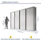 Guarda Roupa Casal Premium Liv 279,3cm 4 Portas 4 Gavetas Esp