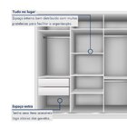 Guarda Roupa Casal Premium Liv 279,3cm 4 Portas 4 Gavetas Esp