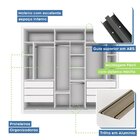 Guarda Roupa Casal Premium Liv 3 Portas 6 Gavetas Espresso Mó