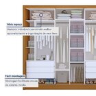 Guarda Roupa Casal Premium Lux 242cm Com Espelho 3 Portas 6 G