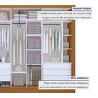 Guarda Roupa Casal Premium Lux 242cm Com Espelho 3 Portas 6 G