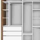 Guarda Roupa Casal Premium Lux 242cm Com Espelho 3 Portas 6 G