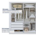Guarda Roupa Casal Premium Nápoli 242cm 3 Portas 6 Gavetas Es