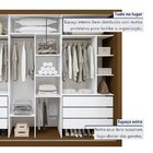 Guarda Roupa Casal Premium Nápoli 242cm 3 Portas 6 Gavetas Es