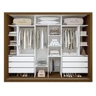 Guarda Roupa Casal Premium Nápoli 242cm 3 Portas 6 Gavetas Es