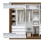 Guarda Roupa Casal Premium Nápoli 242cm 3 Portas 6 Gavetas Es