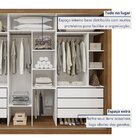 Guarda Roupa Casal Premium Nápoli 242cm 3 Portas 6 Gavetas Es