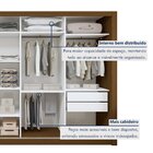 Guarda Roupa Casal Premium Nápoli 242cm 4 Portas 4 Gavetas Es