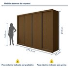 Guarda Roupa Casal Premium Nápoli 242cm 4 Portas 4 Gavetas Ye