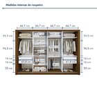Guarda Roupa Casal Premium Nápoli 242cm 4 Portas 4 Gavetas Ye