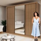 Guarda-roupa Casal Premium Nápoli 242cm Com Espelho 2 Portas