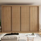 Guarda Roupa Casal Premium Nápoli 279,3cm 2 Portas Lisas 2 Po