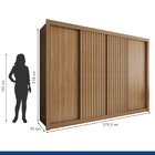 Guarda-roupa Casal Premium Nápoli 279,3cm 2 Portas Lisas 2 Po