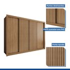 Guarda-roupa Casal Premium Nápoli 279,3cm 2 Portas Lisas 2 Po