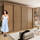 Guarda-roupa Casal Premium Nápoli 279,3cm 2 Portas Lisas 2 Po