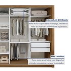 Guarda Roupa Casal Premium Nápoli 279,3cm 4 Portas 4 Gavetas