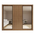 Guarda Roupa Casal Premium Ravena 242cm Com Espelho 2 Portas