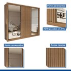 Guarda Roupa Casal Premium Ravena 242cm Com Espelho 2 Portas