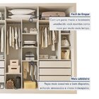 Guarda Roupa Casal Premium Ravena 242cm Com Espelho 3 Portas