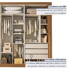 Guarda Roupa Casal Premium Ravena 242cm Com Espelho 3 Portas