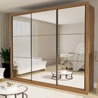Guarda Roupa Casal Premium Ravena 242cm Com Espelho 3 Portas