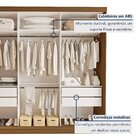 Guarda Roupa Casal Premium Rennes 205,9cm Com Espelho 3 Porta